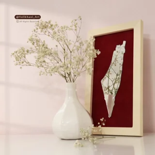 قاب آینه کوچک نقشه فلسطین