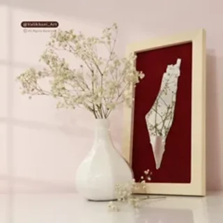 قاب آیینه بزرگ نقشه فلسطین