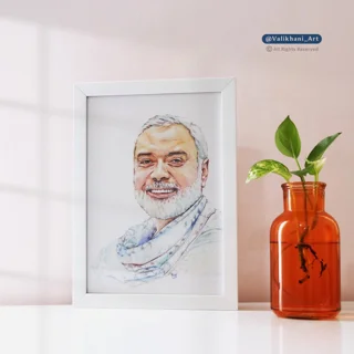 قاب آبرنگی شهید هنیه