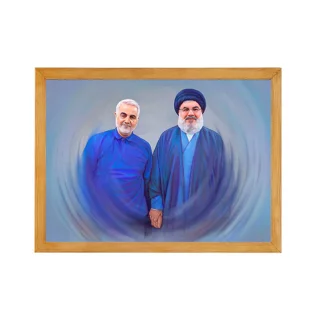 قاب کنواس سید حسن نصرالله و شهید سلیمانی